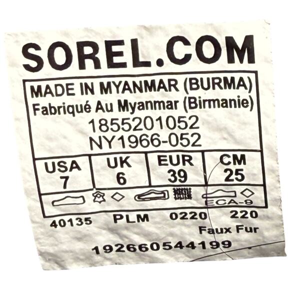 SOREL JOAN OF ARC Women's Size 7 Waterproof Snow Rain Boots Quarry - Picture 12 of 12